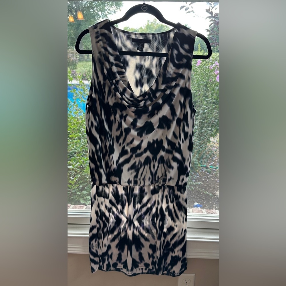 Kenneth Cole Blue Navy White Dress, Size L Large